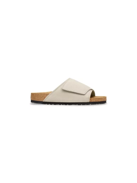 Klapki Birkenstock skórzane beżowe