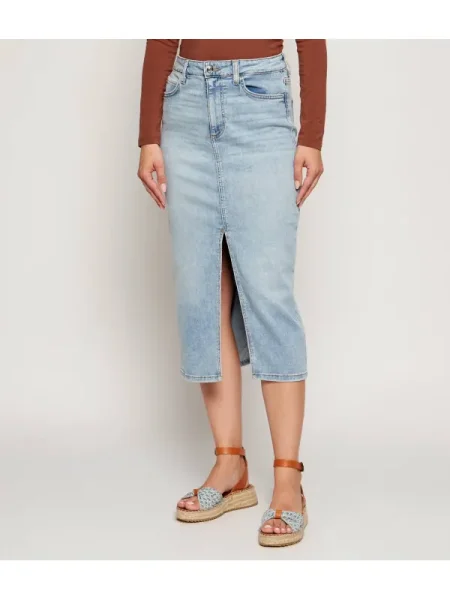 Guess fustă jeans MILA albastru