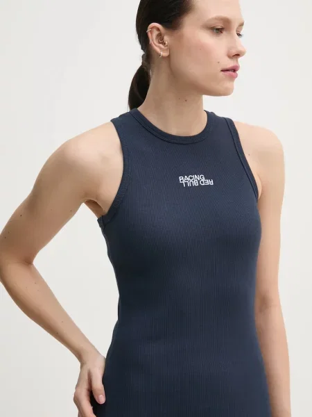 Сукня Red Bull Racing x Pepe Jeans LOGO RIB MAXI DRESS синій maxi облягаюча червона