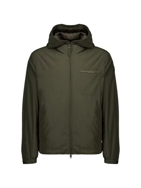 Scurt geacă cu puf Moncler cu glugă verde