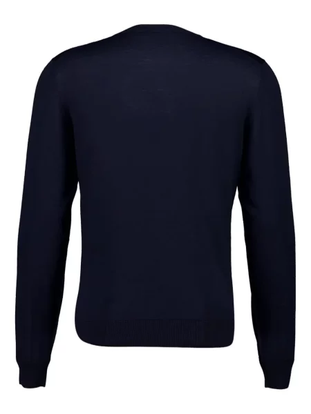 Pulover Piacenza Cashmere din cașmir cu decolteu în V lung albastru