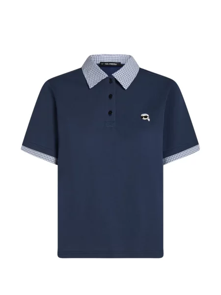 Tricou polo Karl Lagerfeld albastru
