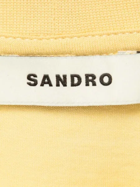 Tricou Sandro cu broderie galben