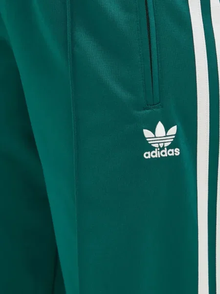 Pantaloni palazzo Adidas cu dungi plisat cu imagine albastru