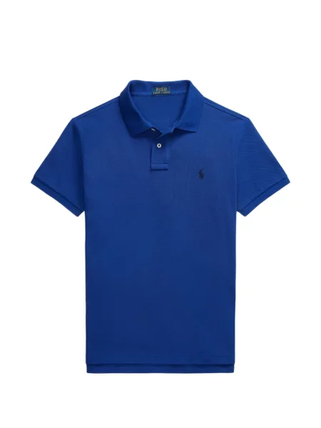 Matlasat tricou polo Polo Ralph Lauren cu decolteu rotund cu autograf roșu