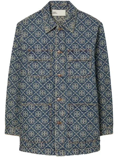 Geacă de blugi Tory Burch albastru