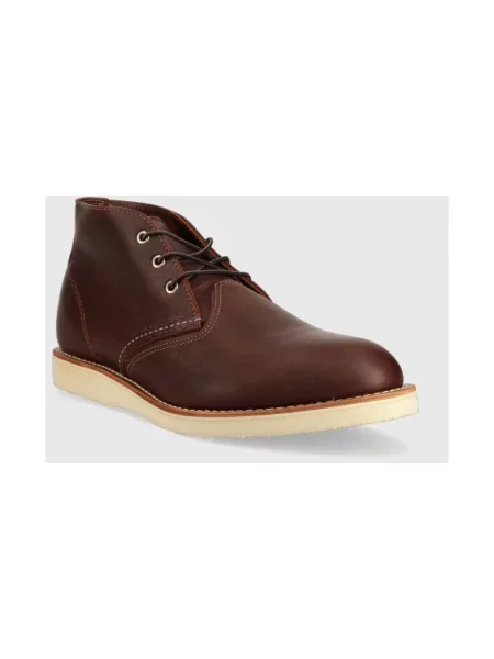 Botki Red Wing Shoes skórzane biznesowe czerwone