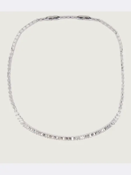Palton Swarovski transparente argintiu