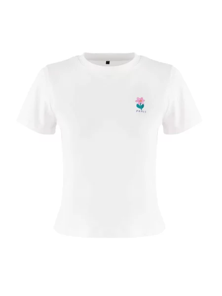 Trendyol Tricou verde închis / portocaliu / roz alb