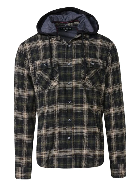 KOROSHI Majica / temno zelena bež