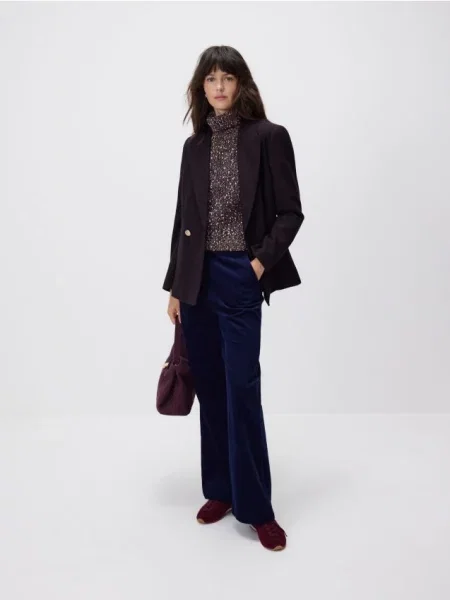 Reserved Жилет з металізованою ниткою бордовий