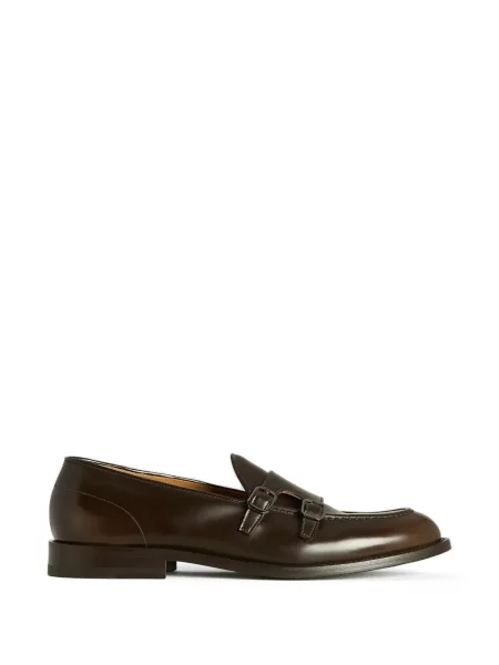 Pantofi monk Kiton cu bretele maro