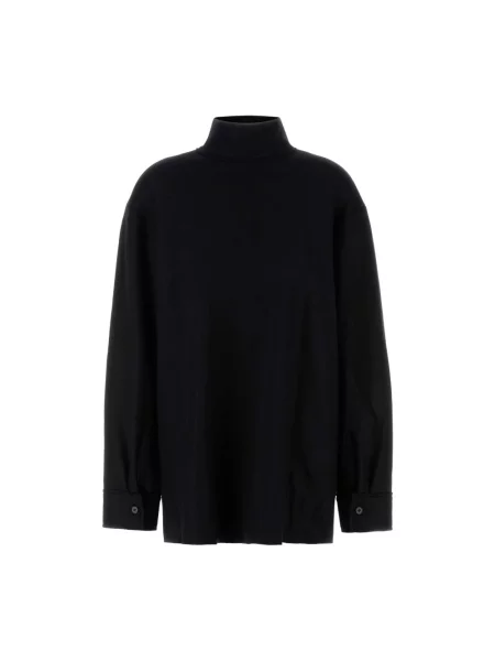 Sweter z golfem Jil Sander wełniany czarny
