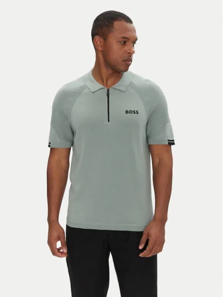 BOSS Tricou polo K_Perform-Max_Pl verde