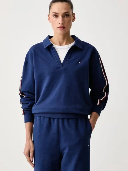 Tommy Hilfiger loungwear mikina modrá