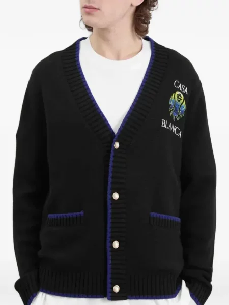 Cardigan Casablanca cu imagine negru