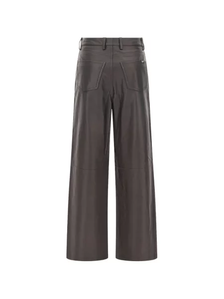 Pantaloni Pence din piele maro