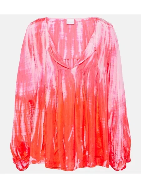 Jedwabny top Anna Kosturova z nadrukiem