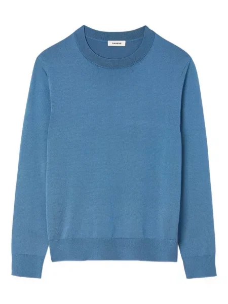 Pulover Sandro cu decolteu rotund albastru