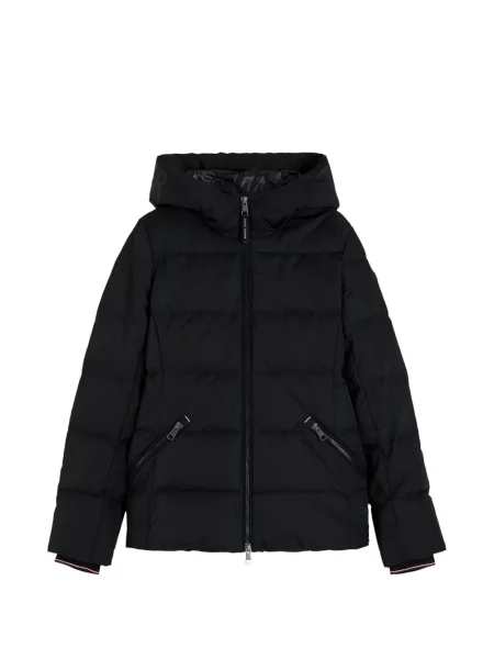 Geacă cu puf Tommy Hilfiger cu glugă negru