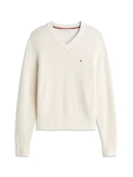 TOMMY HILFIGER Pulóver krém