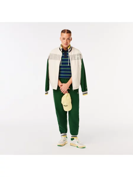 Lacoste Spodnie Dresowe Neo Heritage Z Blokadą Koloru Relaxed Fit zielone