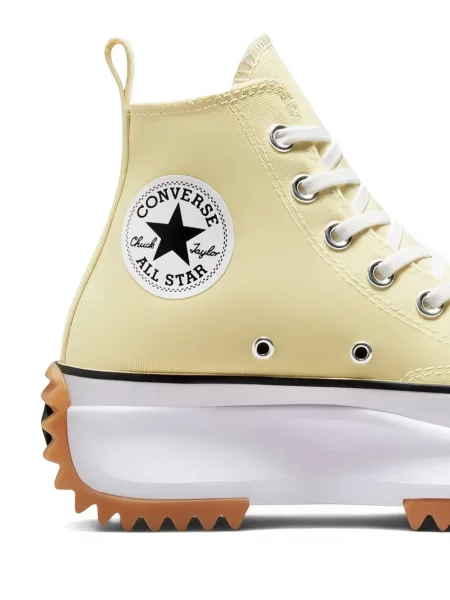 Τρέξιμο sneakers Converse με κορδόνια με δαντέλα κίτρινο