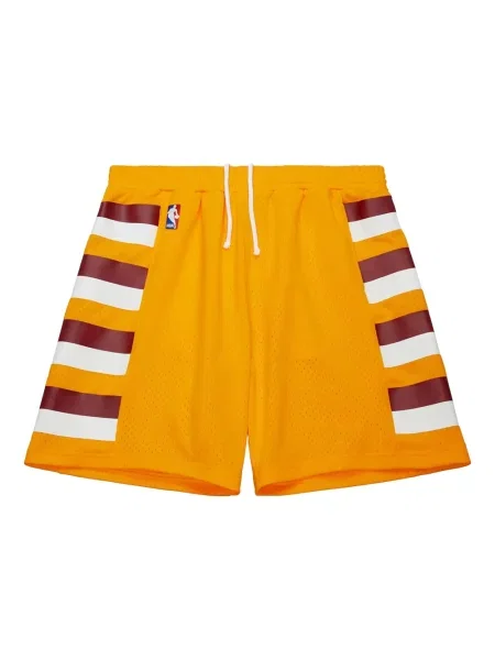 Pantaloni scurți Mitchell & Ness cu dungi galben