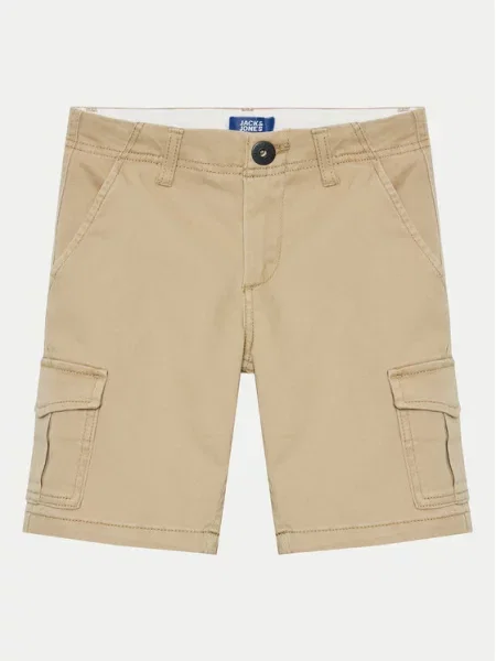 Jack & Jones Junior Medžiaginiai šortai Cargo Fit smėlio