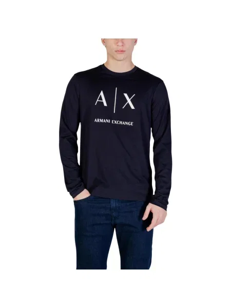 Tricou mânecă lungă Eax albastru