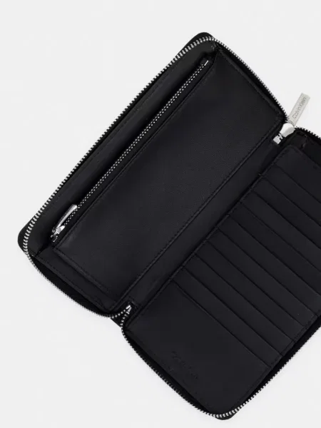 Calvin Klein Pénztárca Foil Emboss Long Zip Fold fekete