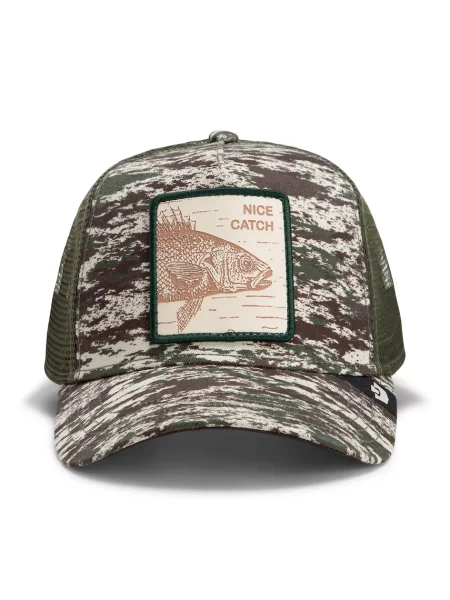Goorin Bros czapka z daszkiem trucker Camo Engraved Bass zielona