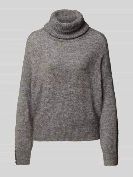 Sweter o kroju regular fit z dzianiny z dodatkiem wełny z alpaki model ‘IHKAMARA’ Ichi