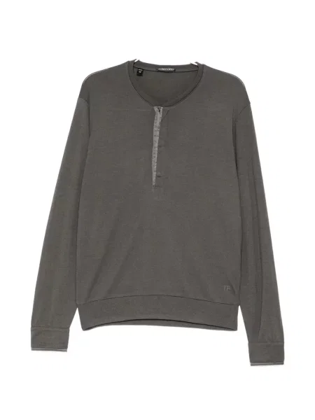Pulover Tom Ford cu broderie gri
