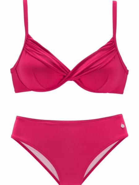 LASCANA Costum de baie două piese Sienna cranberry roșu