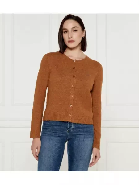 Liu Jo Cardigan cu adaos de lână maro
