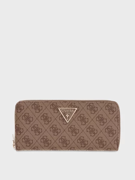 Гаманець Guess з принтом бежевий