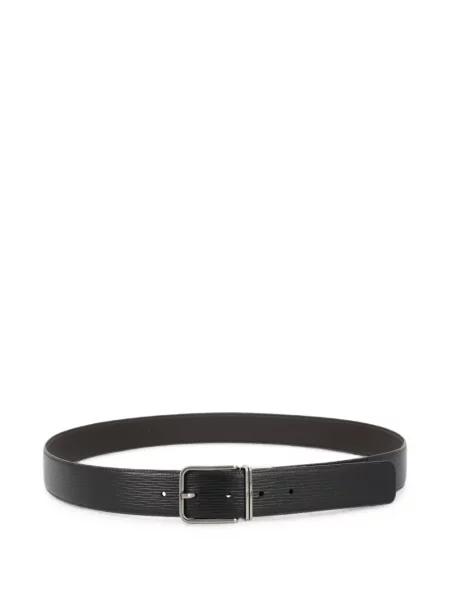 Cu centură curea Zegna din piele negru