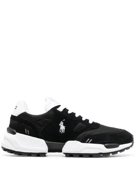 Prugaste tenisice Polo Ralph Lauren s vezom crna