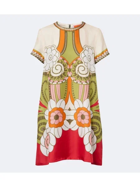 Rochie mini La Doublej de mătase cu imagine