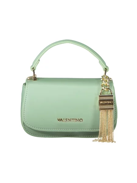 Lniana torebka Valentino Bags zielona
