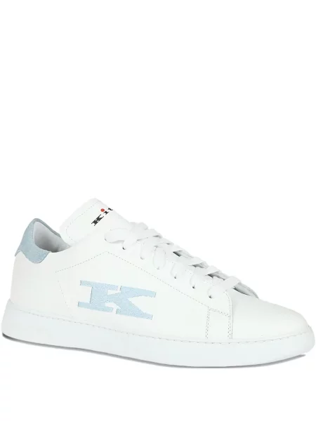 Sneakerși Kiton din piele alb
