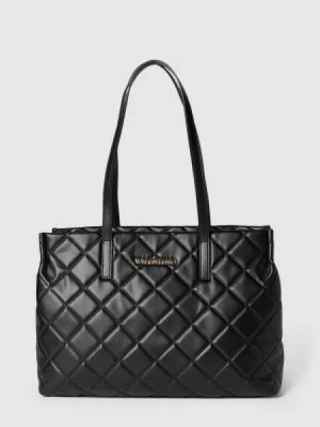 Torba shopper z pikowaniem model ‘OCARINA’ Valentino Bags czarna