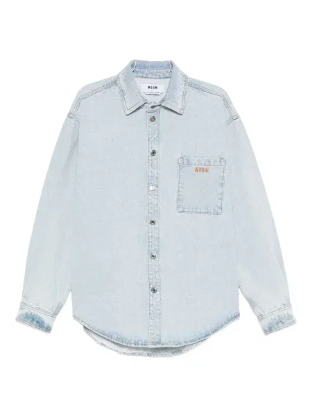 Cămașă Msgm cu broderie albastru