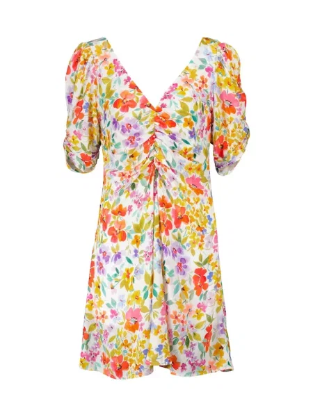 Zamatové kvetinové šaty Velvet biela