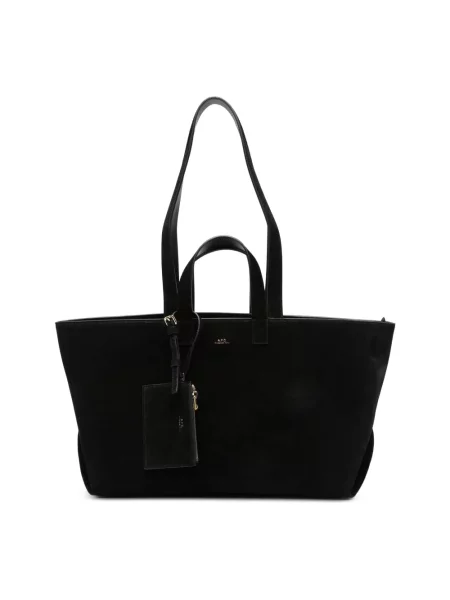 Shopperka A.p.c. zamszowa czarna