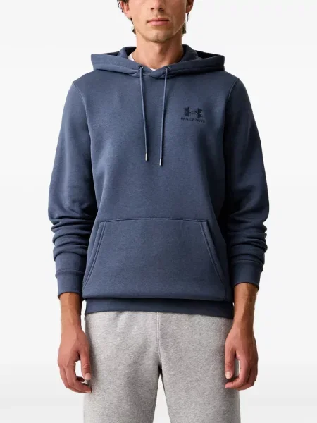 Hanorac cu glugă Under Armour cu broderie cu cordon albastru