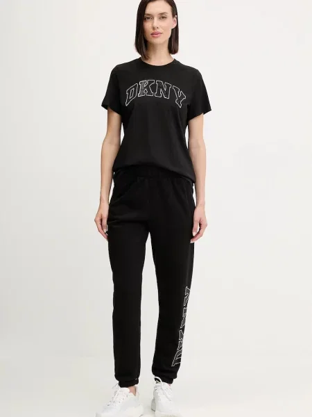 Спортивні штани Dkny з аплікацією чорний