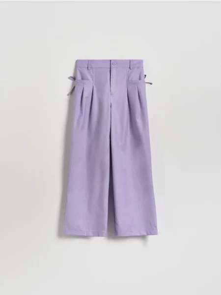 Reserved Штани з бантиками лавандовий 