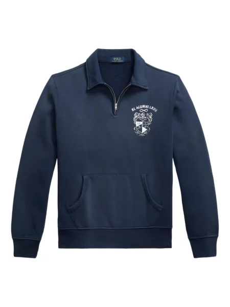 Карирана поло тениска Polo Ralph Lauren с принт поплин бяло